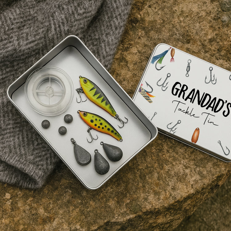 Fishing Flask, Tackle box and Mug Set, Fisherman Dad, The Fisherman