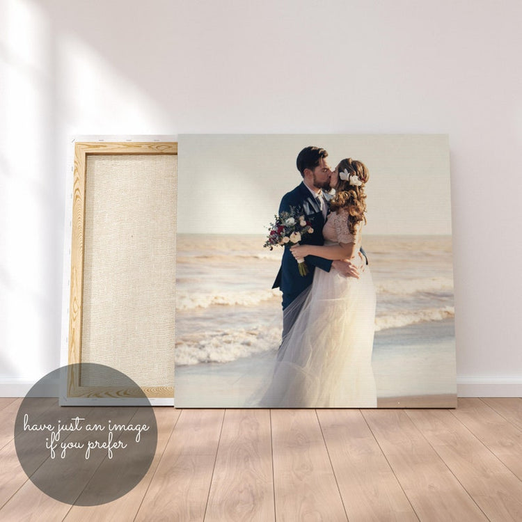 Wedding Photo Canvas – Personalised Couple & Soundwave Gift