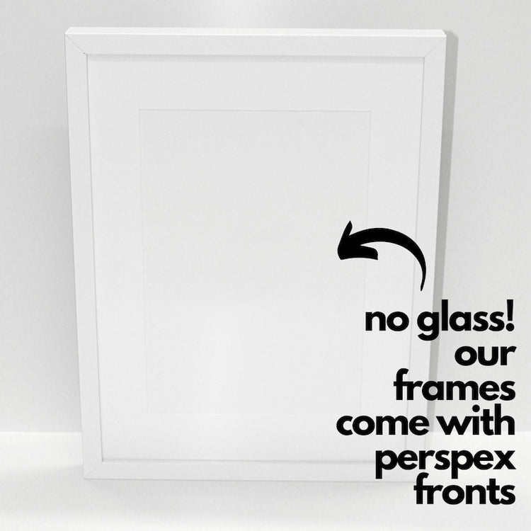 Framed Animal World Map – Educational Kids Nursery Wall Art