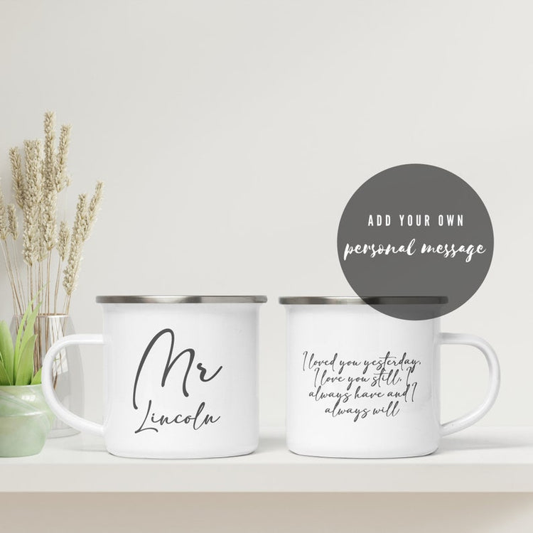 Personalised Mr & Mrs Mugs – Wedding, Anniversary & Newlyweds Gift