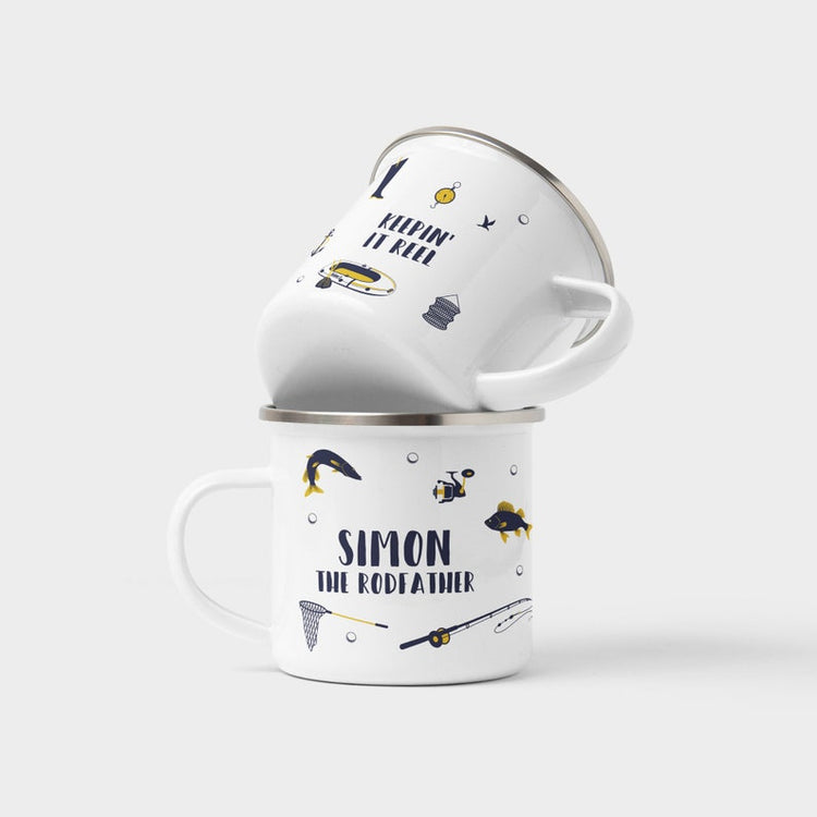 Personalised Fishing Mug – Father’s Day & Metal Fishing Gift