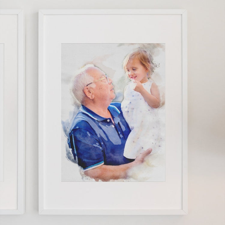 Watercolour Wedding Portrait – Custom Couple Painting from Photo