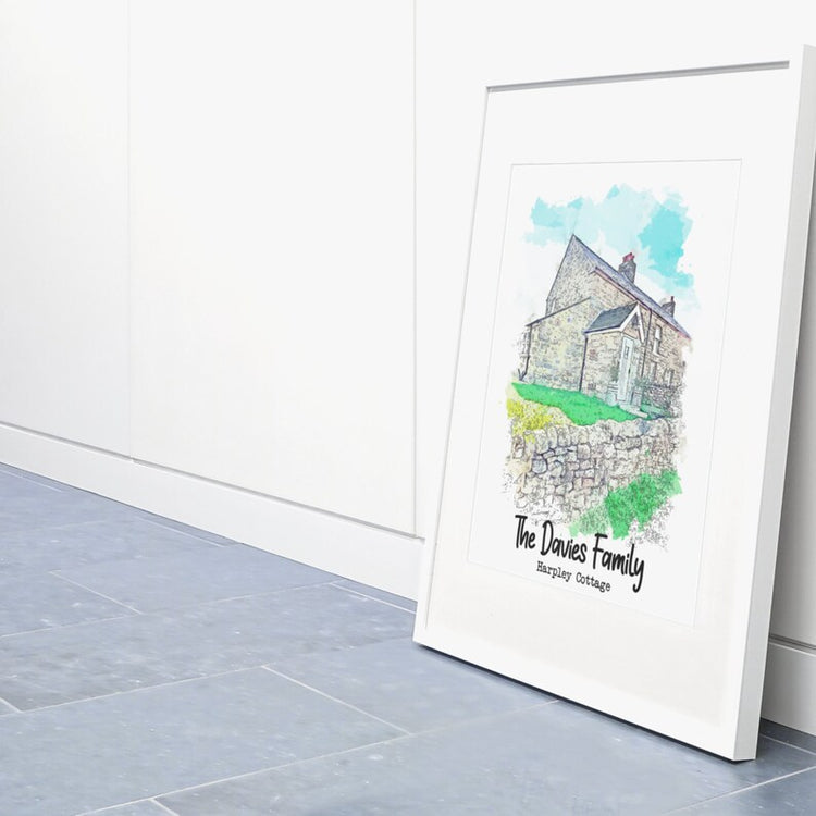 Personalised New Home Gift – Watercolour Housewarming Print