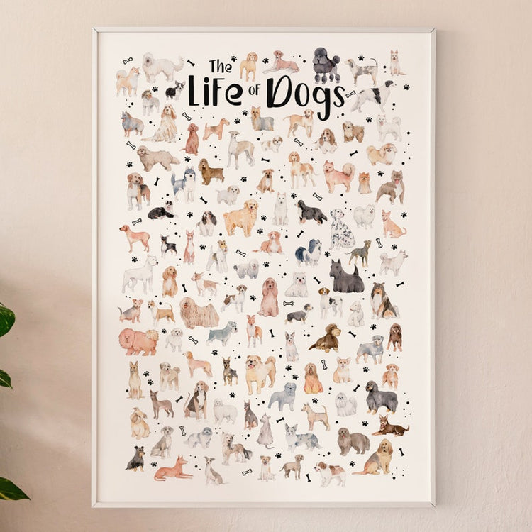 Dog Poster – Unique Dog Breed Print & Dog Lover Wall Art Gift