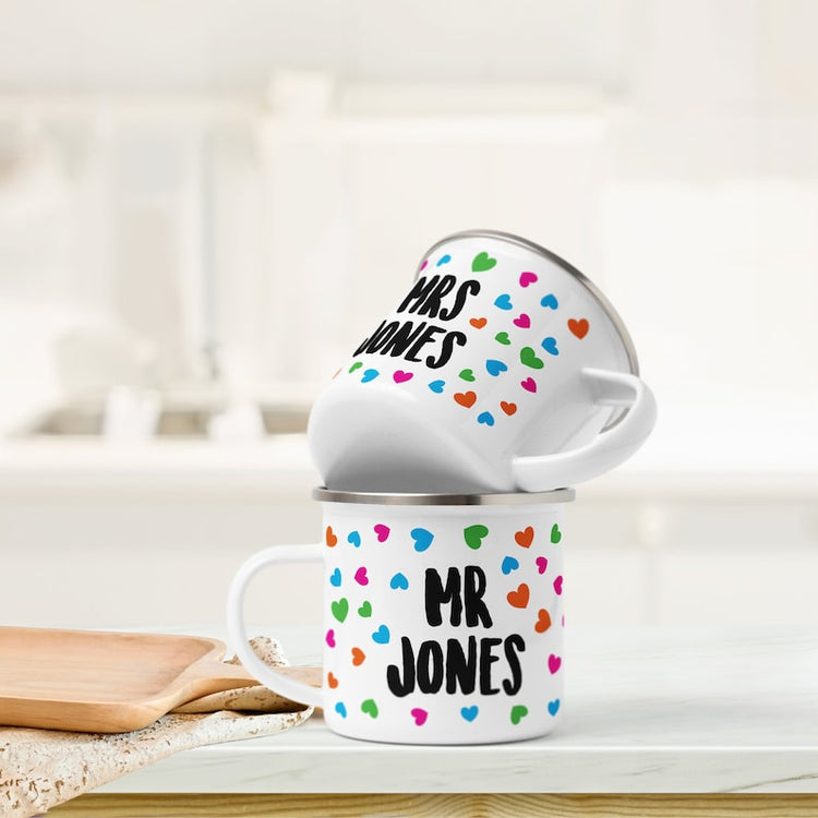 Personalised Mr & Mrs Mugs – 10th Anniversary & Wedding Gift