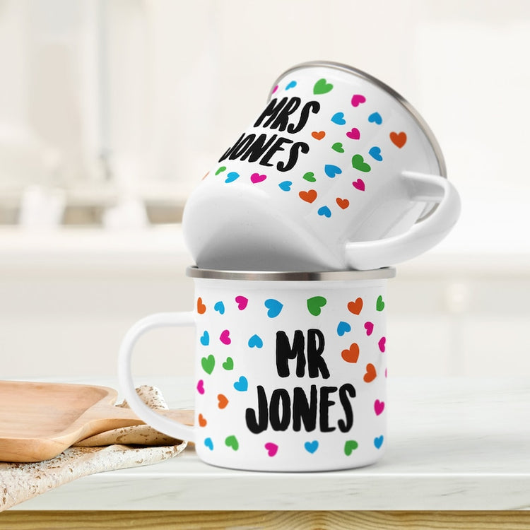 Personalised Mr & Mrs Mugs – 10th Anniversary & Wedding Gift