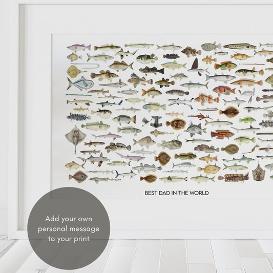 Fishing Print – Fisherman Gift & Fish Wall Art for Dad or Him
