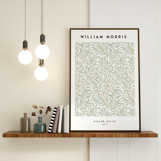 William Morris Poster – Floral & Willow Bough Print Wall Art