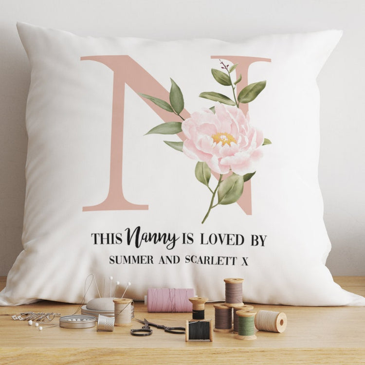 Personalised “This Nanna Is Loved” Cushion – Gift for Nanny & Granny