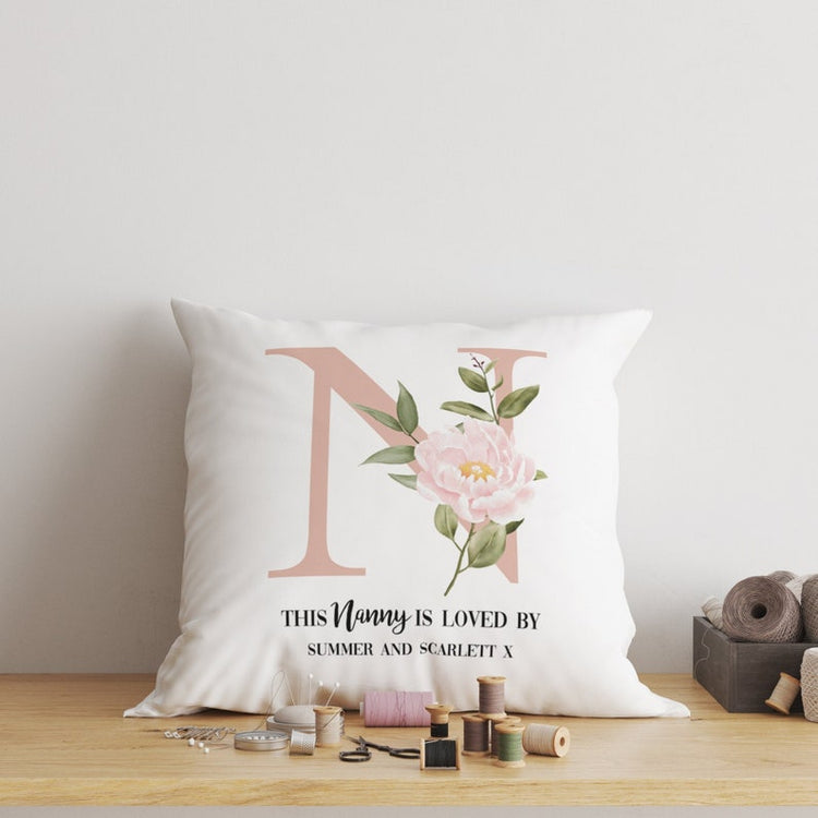 Personalised Grandma Cushion – ‘This Grandma Is Loved By’ Mother’s Day Gift