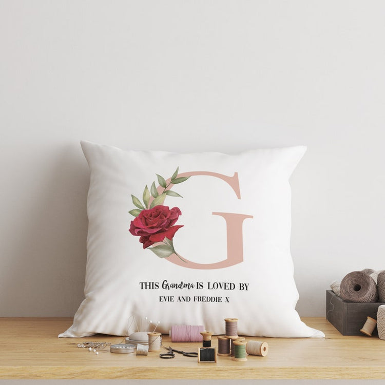 Personalised Grandma Cushion – ‘This Grandma Is Loved By’ Mother’s Day Gift