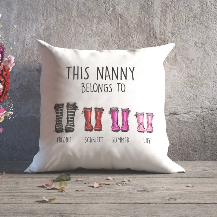 Personalised Nanny Cushion – Mother’s Day Gift for Nan, Nana & Grandma