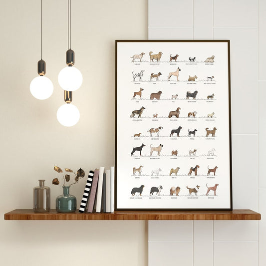 Dog Lover Print – Fun Pet Poster & Unique Dog Breed Wall Art Gift