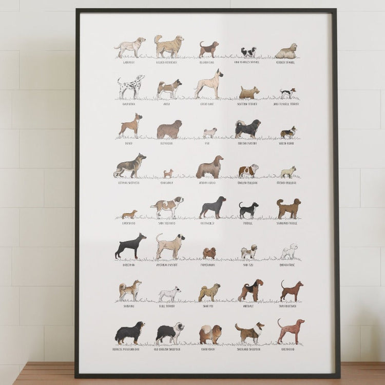 Dog Lover Print – Fun Pet Poster & Unique Dog Breed Wall Art Gift