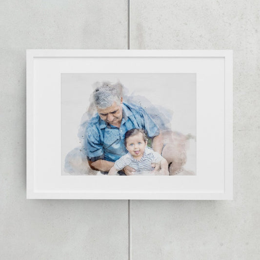 Watercolour Wedding Portrait – Custom Couple Painting from Photo