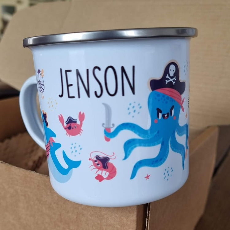 Personalised Kids Pirate Mug – Fun Gift for Boys & Girls