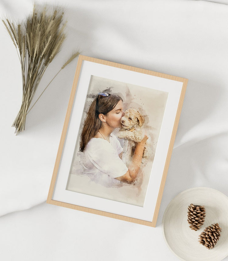 Watercolour Personalised Portrait – Custom Family Photo Art