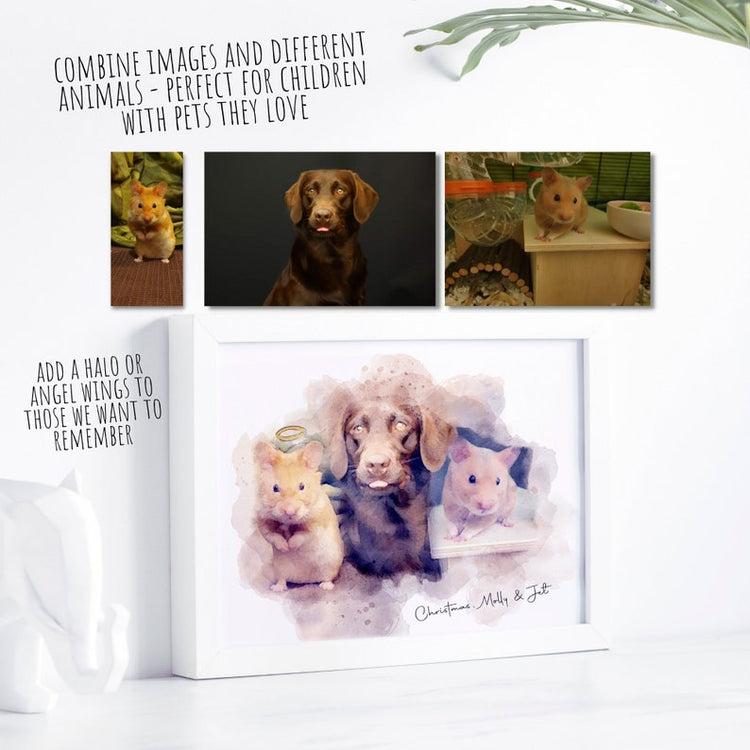 Custom Pet Portrait – Personalised Dog, Cat & Animal Artwork
