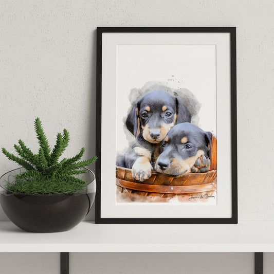 Custom Pet Portrait – Personalised Dog, Cat & Animal Artwork