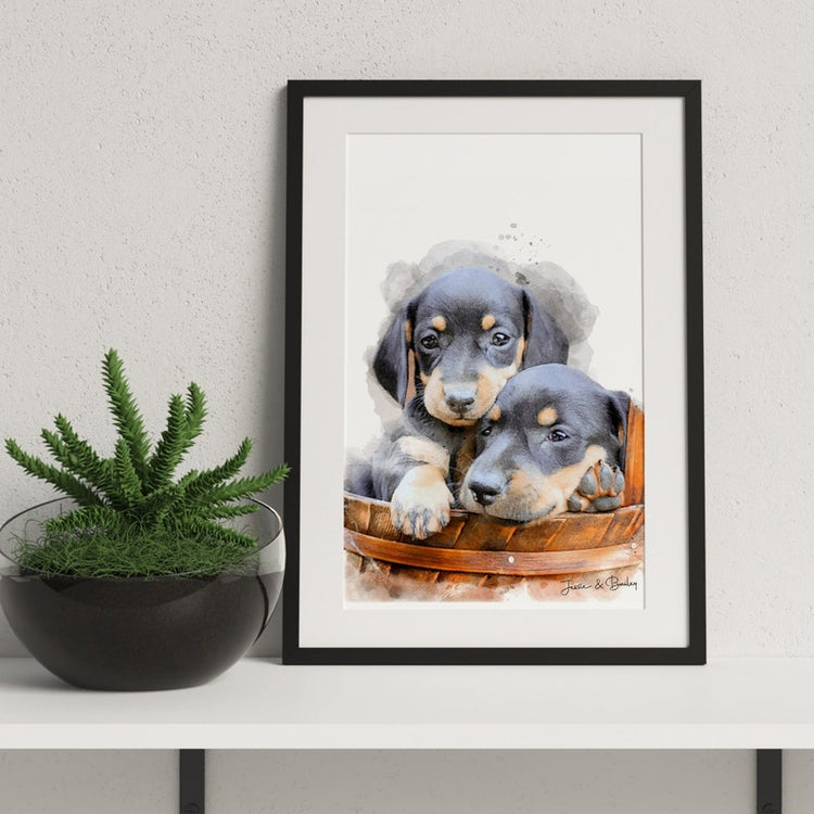 Custom Pet Portrait – Personalised Dog, Cat & Animal Artwork