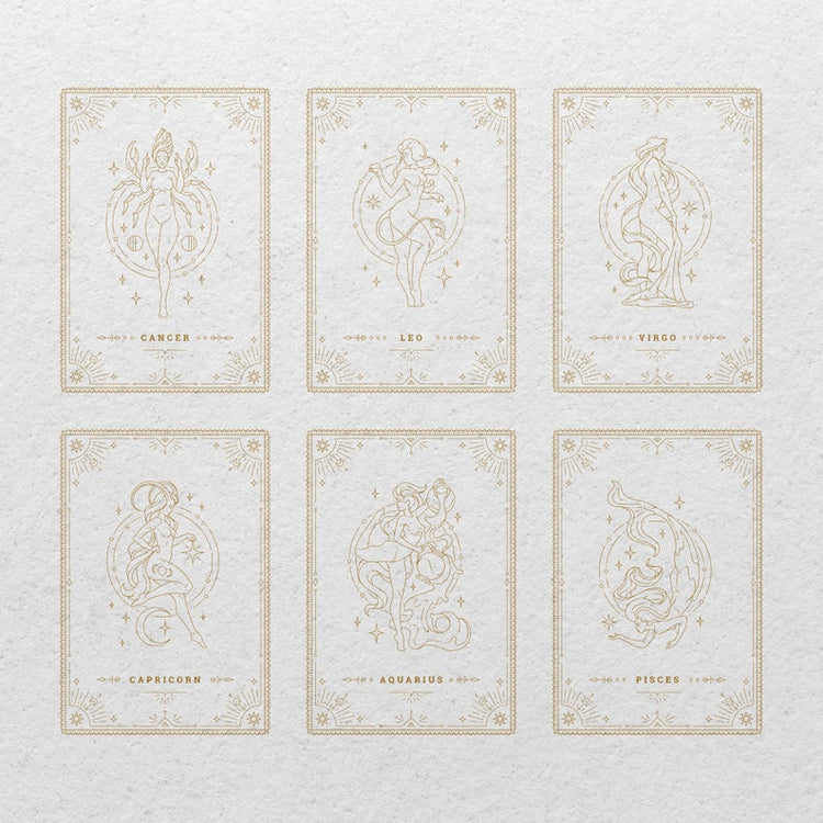 Zodiac Sign Print – Birth Month Star Sign Tarot Astrology Wall Art