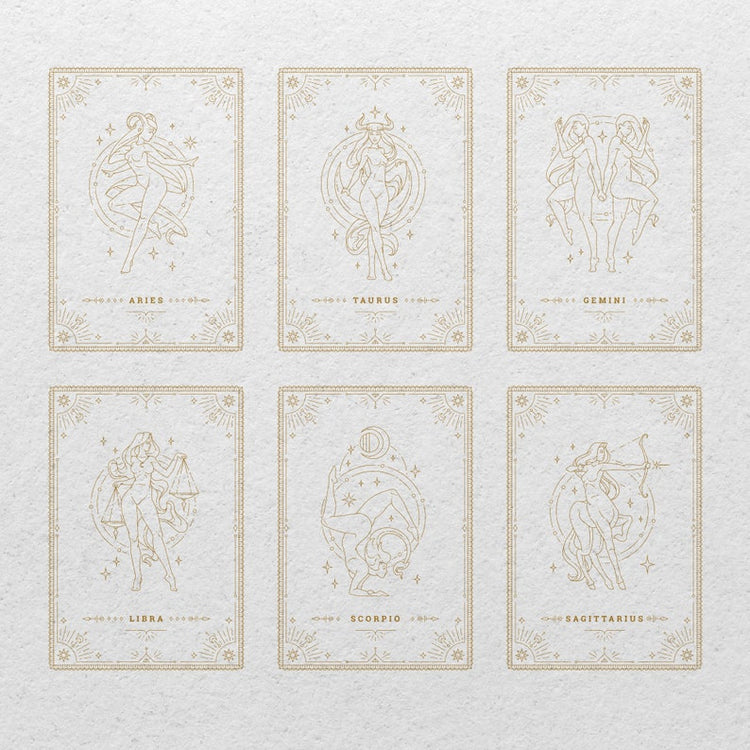 Zodiac Sign Print – Birth Month Star Sign Tarot Astrology Wall Art