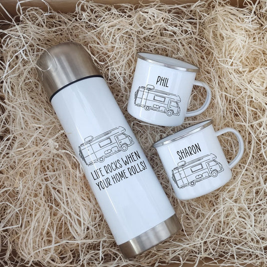 Camper Van Couples Mug – His & Hers Motorhome Gift Set