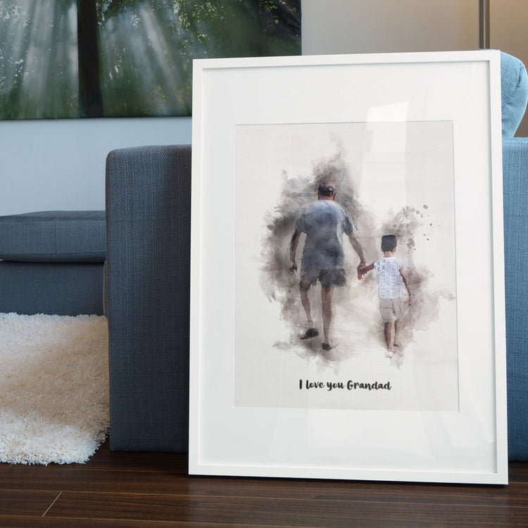 Watercolour Wedding Portrait – Custom Couple Painting from Photo