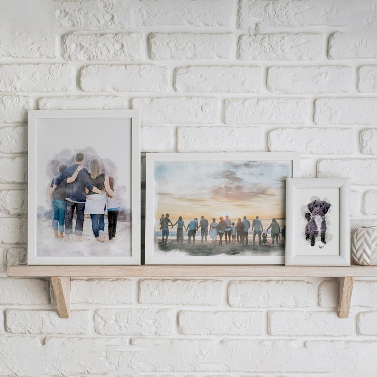 Watercolour Portrait from Photo – Custom Family Anniversary Gift