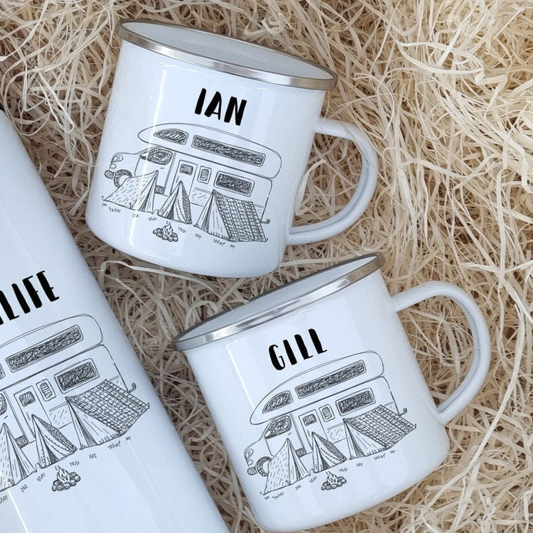 Personalised Motorhome Mug & Flask Set – Campervan & Caravan Gift