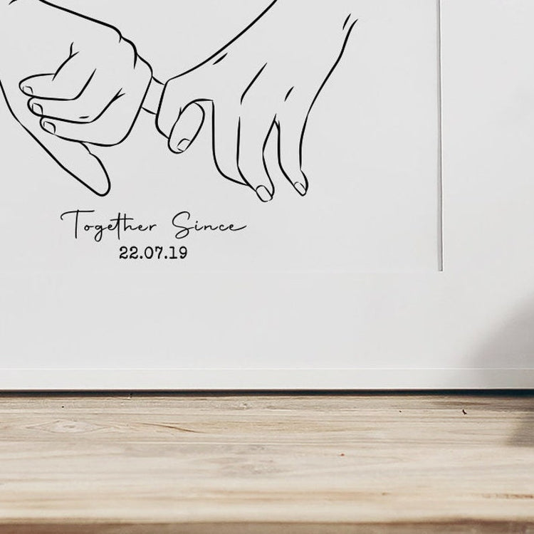 Personalised Couples Hands Print – Anniversary & Valentine’s Gift