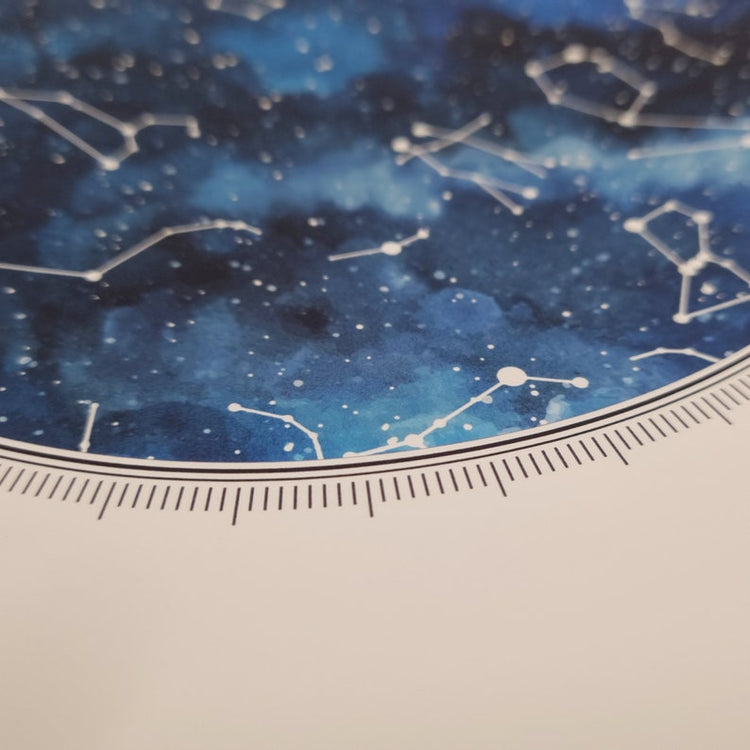 Personalised Watercolour Star Map Print – Wedding Night Constellation Gift