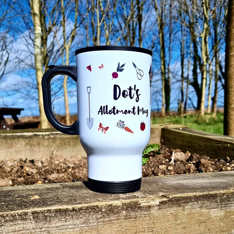 Personalised Allotment Thermal Mug – Gardener & Home Grower Gift