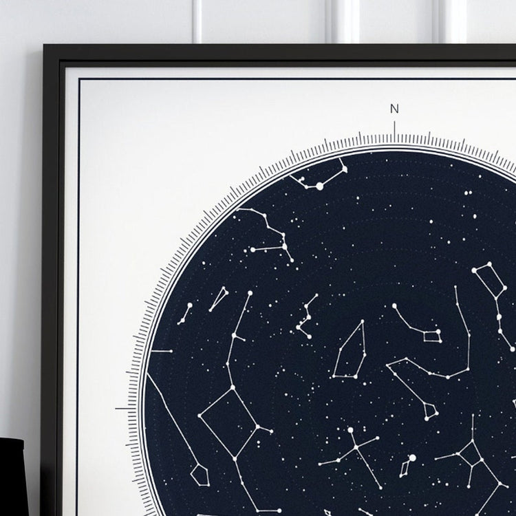 Custom Star Map Print – Personalised Night Sky & Wedding Anniversary Gift