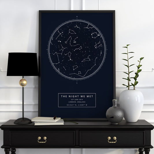 Custom Star Map Print – Personalised Night Sky & Anniversary Gift