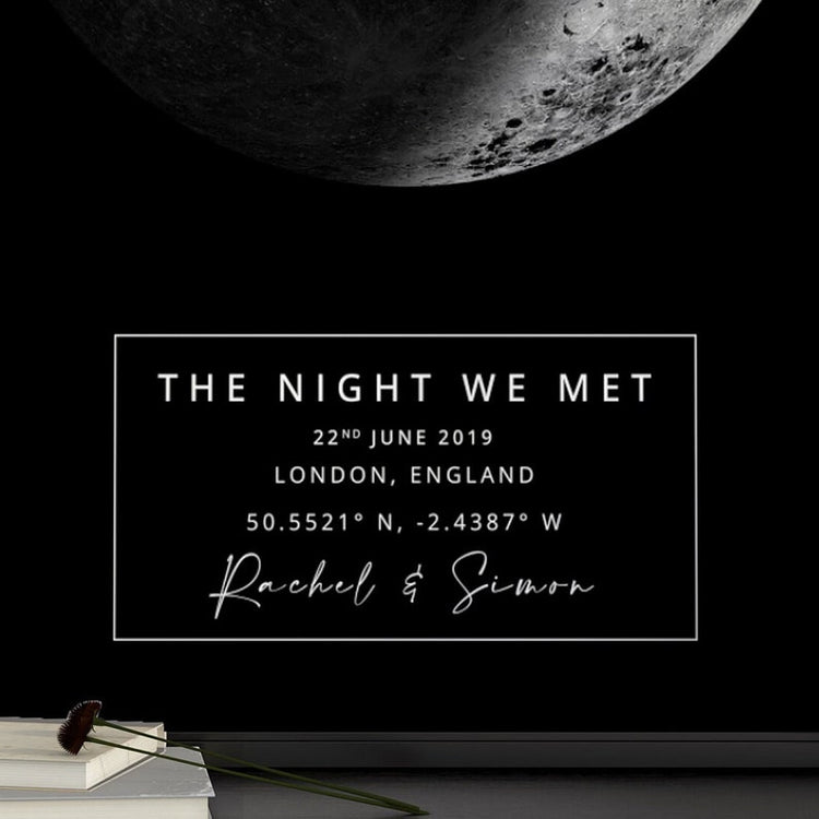 Personalised Moon Night Sky Print – Anniversary & Wedding Gift