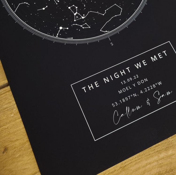 Custom Star Map Print – Personalised Night Sky & Anniversary Gift