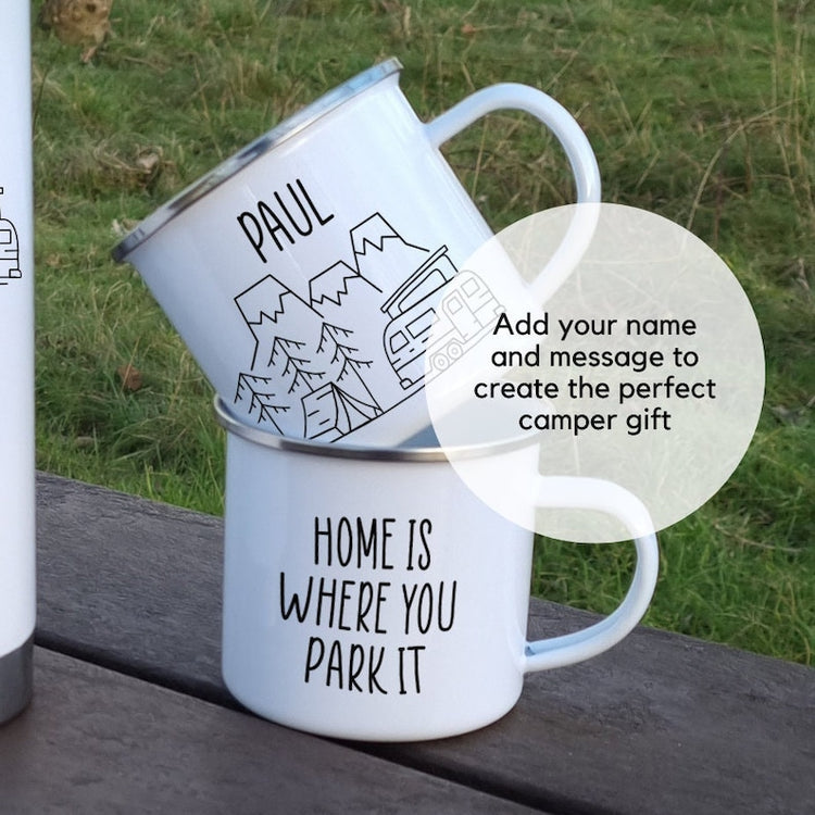 Personalised Motorhome Mug Set – Campervan & Camping Gift
