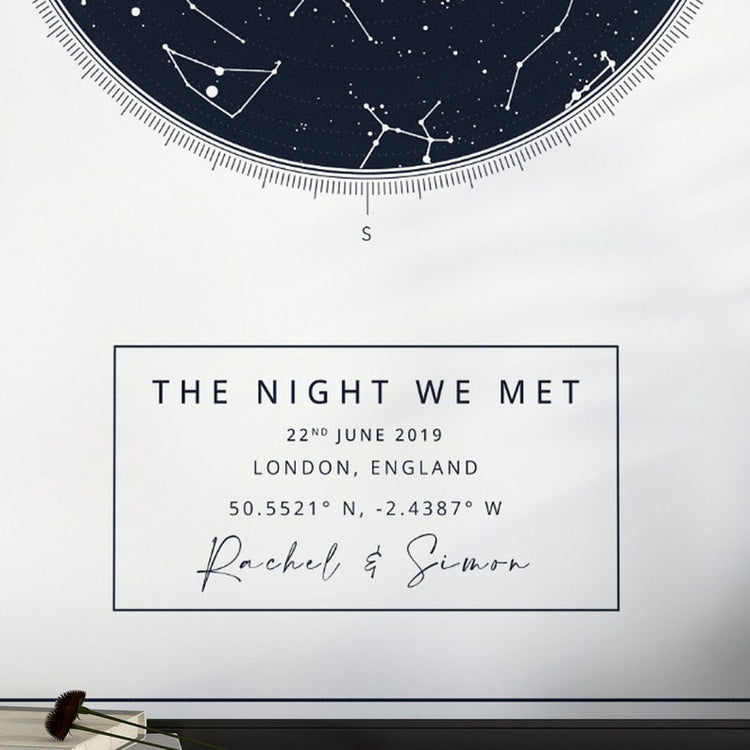 Custom Star Map Print – Personalised Night Sky & Wedding Anniversary Gift