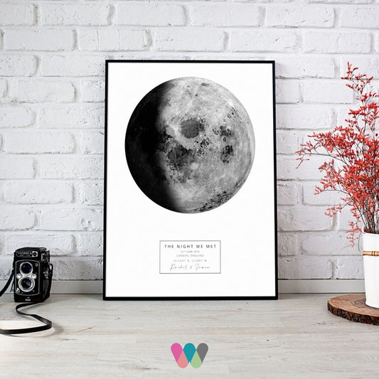 Custom Moon Phase Print – Personalised Night Sky & Anniversary Gift