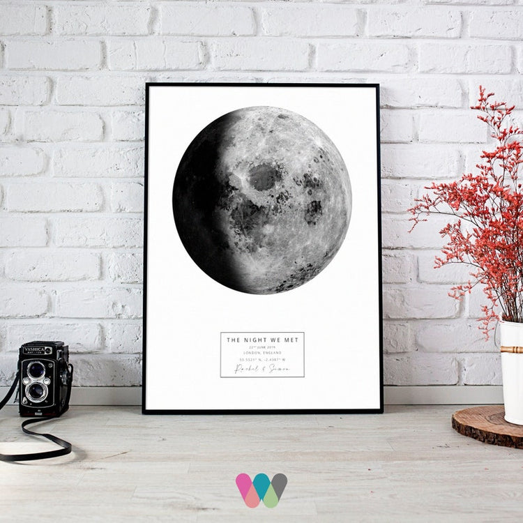 Custom Moon Phase Print – Personalised Night Sky & Anniversary Gift