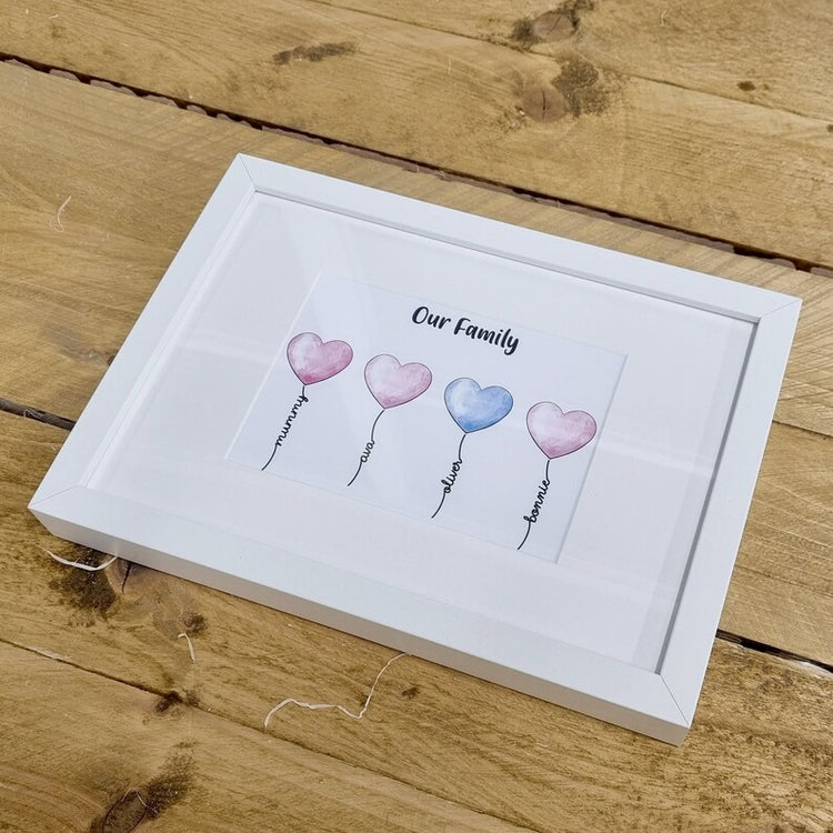 Personalised Mother’s Day Gift – Family Heart & Tree Print