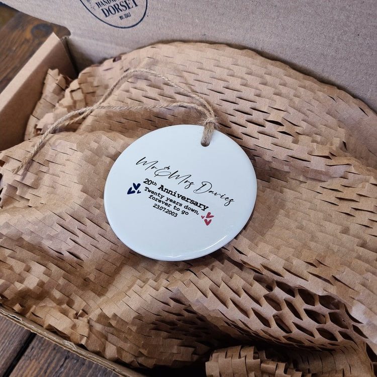 Personalised 20th Anniversary Keepsake – China Anniversary Gift for Wife