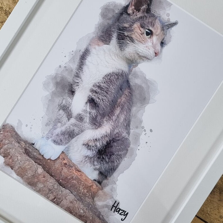 Watercolour Pet Portrait – Personalised Dog & Pet Memorial Gift