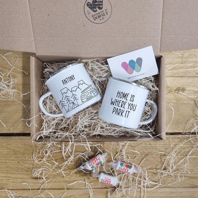 Personalised Motorhome Mug Set – Campervan & Camping Gift