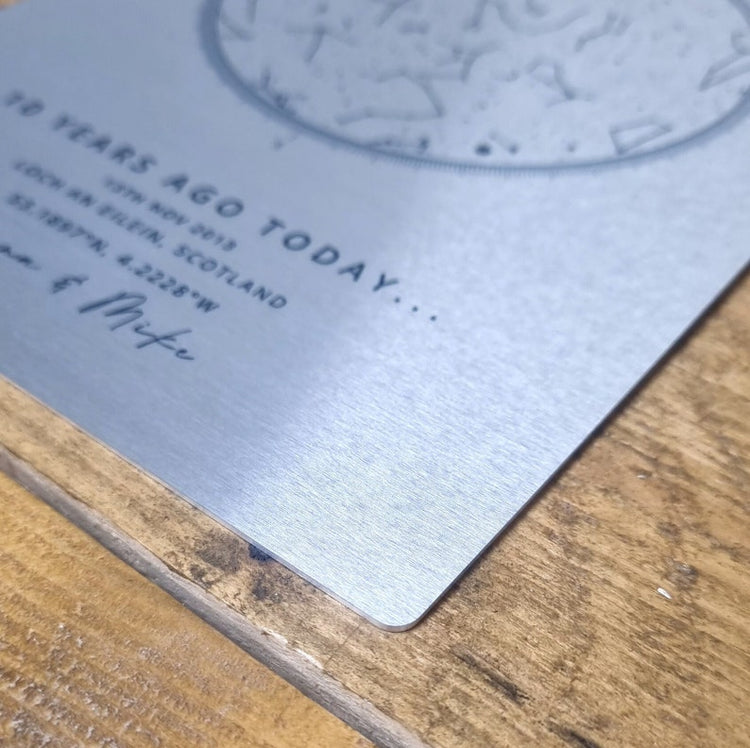 10 Year Anniversary Star Map Print – Personalised Mr & Mrs Gift