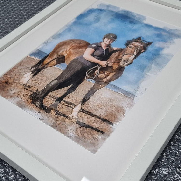 Personalised Pet Portrait – Watercolour Dog & Cat Digital Print