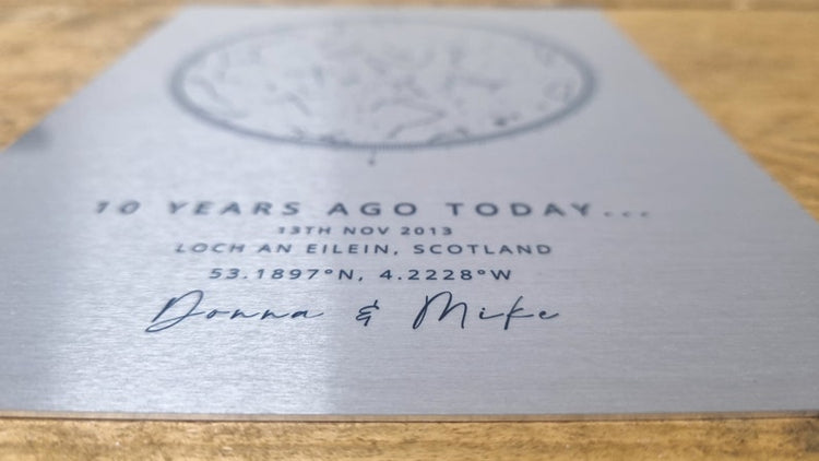 10 Year Anniversary Star Map Print – Personalised Mr & Mrs Gift