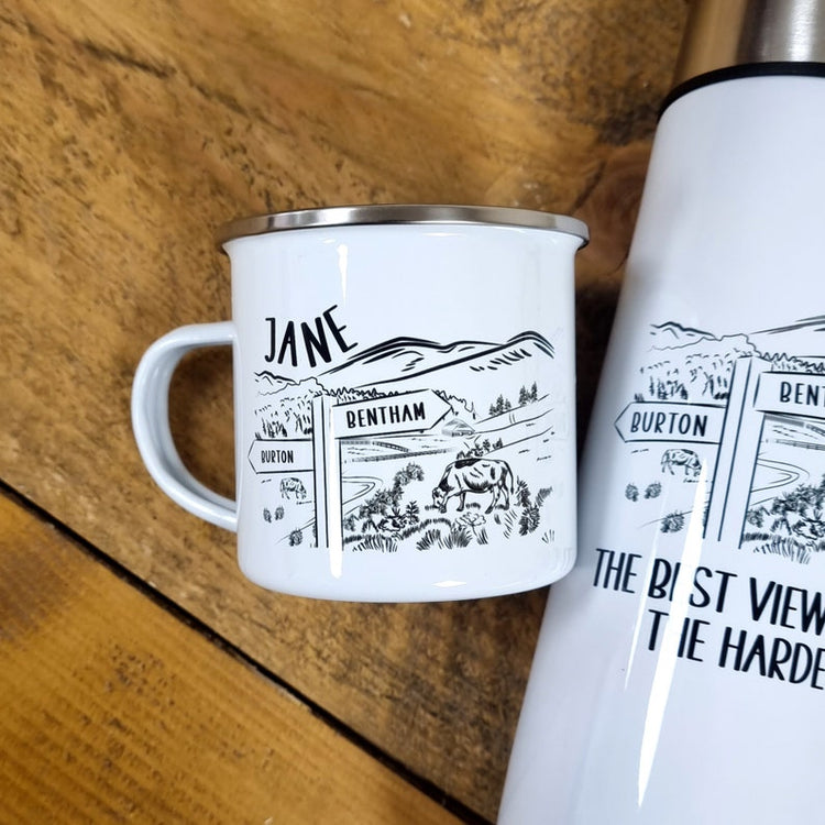 Personalised Walkers Mug & Flask Set – Hiking & Countryside Gift
