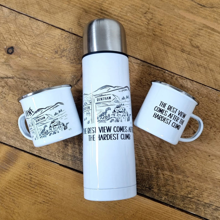 Personalised Walkers Mug & Flask Set – Hiking & Countryside Gift